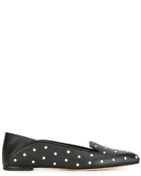 Женские черные лоферы с шипами от Alexander McQueen
