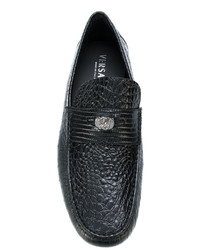 Мужские черные лоферы от Versace