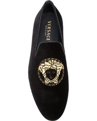 Мужские черные лоферы от Versace