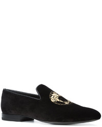 Мужские черные лоферы от Versace