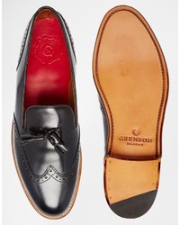 Мужские черные лоферы от Grenson