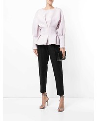 Женские черные льняные брюки-галифе от Bambah