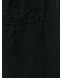 Черные льняные брюки чинос