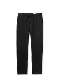 Черные льняные брюки чинос от Nn07