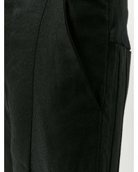 Черные льняные брюки чинос от Masnada