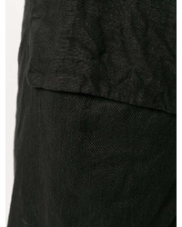 Черные льняные брюки чинос