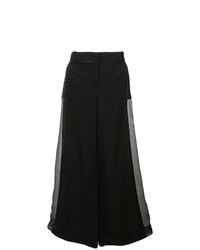 Черные льняные широкие брюки от Andrea Ya'aqov
