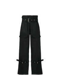 Черные льняные широкие брюки от MARQUES ALMEIDA
