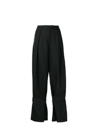 Черные льняные широкие брюки от Preen by Thornton Bregazzi