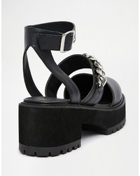 Женские черные массивные босоножки от Asos