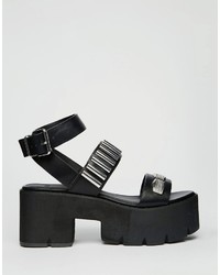 Женские черные массивные босоножки от Asos