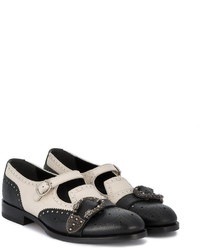 Черные монки с двумя ремешками от Gucci