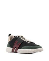 Мужские черные низкие кеды из плотной ткани от Hogan