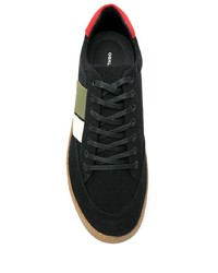 Мужские черные низкие кеды из плотной ткани от OSKLEN