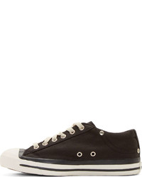 Женские черные низкие кеды из плотной ткани от Diesel