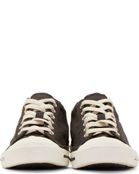 Женские черные низкие кеды из плотной ткани от Diesel