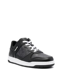 Мужские черные низкие кеды из плотной ткани от Coach