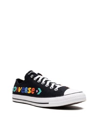 Мужские черные низкие кеды из плотной ткани от Converse