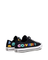 Мужские черные низкие кеды из плотной ткани от Converse