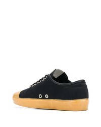 Мужские черные низкие кеды из плотной ткани от Marni