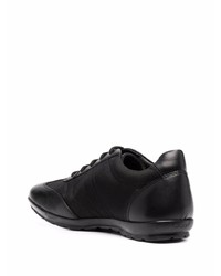 Мужские черные низкие кеды из плотной ткани от Geox