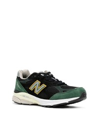 Мужские черные низкие кеды из плотной ткани от New Balance