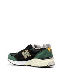 Мужские черные низкие кеды из плотной ткани от New Balance