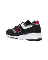 Мужские черные низкие кеды из плотной ткани от New Balance