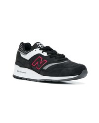 Мужские черные низкие кеды из плотной ткани от New Balance