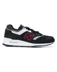 Мужские черные низкие кеды из плотной ткани от New Balance