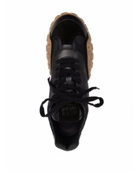 Мужские черные низкие кеды из плотной ткани от Gcds