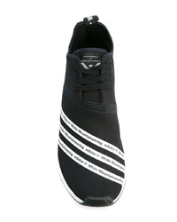 Мужские черные низкие кеды из плотной ткани от adidas