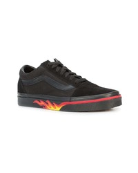 Мужские черные низкие кеды из плотной ткани от Vans