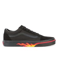 Мужские черные низкие кеды из плотной ткани от Vans