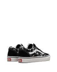 Мужские черные низкие кеды из плотной ткани от Vans