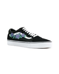 Мужские черные низкие кеды из плотной ткани от Vans