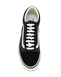 Мужские черные низкие кеды из плотной ткани от Vans