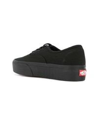 Женские черные низкие кеды из плотной ткани от Vans