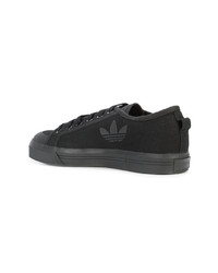 Мужские черные низкие кеды из плотной ткани от Adidas By Raf Simons