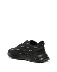 Мужские черные низкие кеды с принтом от Hugo