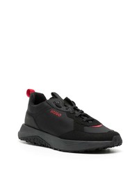 Мужские черные низкие кеды с принтом от Hugo