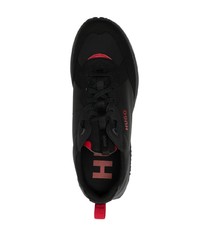 Мужские черные низкие кеды с принтом от Hugo