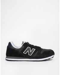 Мужские черные низкие кеды от New Balance