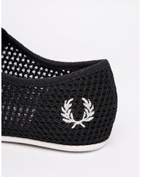Женские черные низкие кеды от Fred Perry