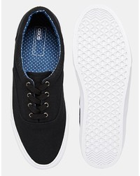 Мужские черные низкие кеды от Asos