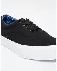 Мужские черные низкие кеды от Asos