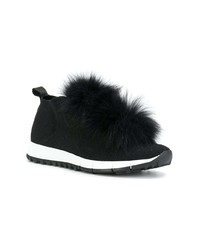 Женские черные низкие кеды от Jimmy Choo