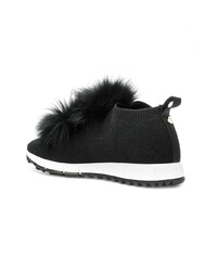 Женские черные низкие кеды от Jimmy Choo