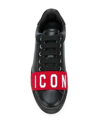 Женские черные низкие кеды от Dsquared2