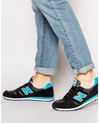 Мужские черные низкие кеды от New Balance